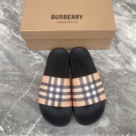 burberry heeled sandals|burberry slippers for men.